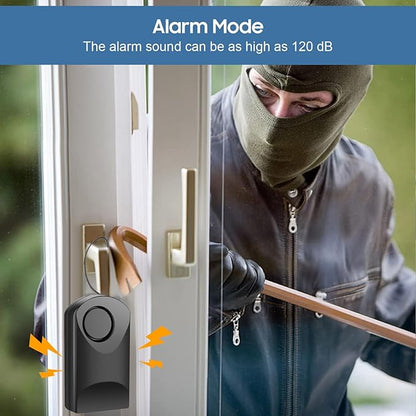 120db Touch Sensor, Door Handle Alarm, Anti Theft Vibration Triggered Portable Door Security Alarm for Doors for Kids, Toddler, Elderly, Hotel, Travel, Bedroom, Ghost
