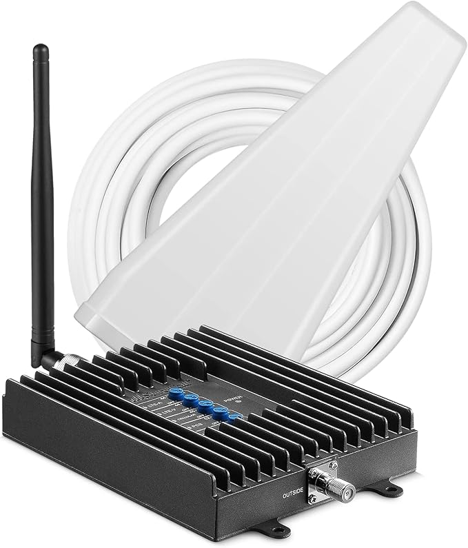 SureCall Fusion4Home Cell Phone Signal Booster up to 3000 sq ft, Boosts 5G/4G LTE, Yagi Outdoor Antenna, Home & Office Multi-User All Carrier, Verizon AT&T Sprint T-Mobile, FCC Approved, USA Company
