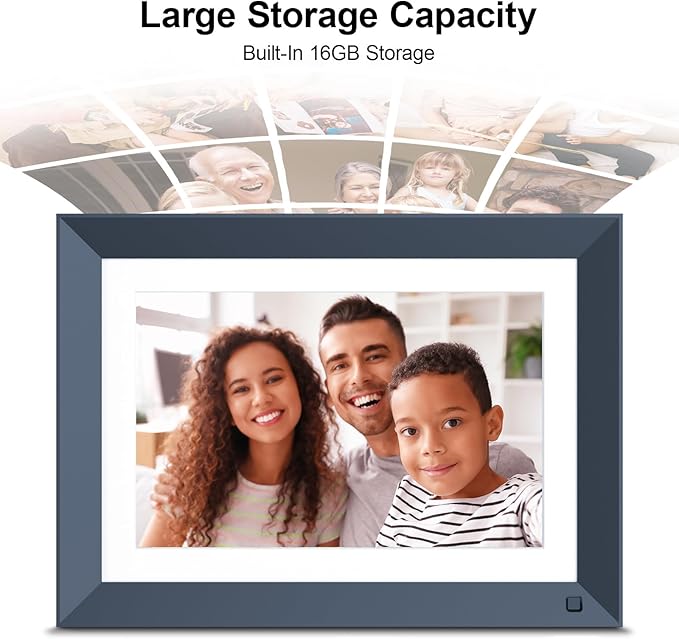 10.1-inch Digital Picture Frame WiFi-Photo-Frame - 16GB Smart Frame, IPS Touch Screen, Auto-Rotate, Slideshow, Load Photo Video from Phone to Digital Frame Via App Email, Free Cloud, Gifts for Mom Dad