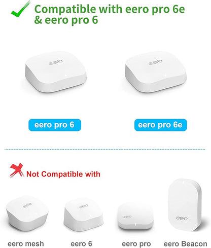 COOLWUFAN Wall Mount Holder for eero Pro 6 or eero Pro 6E Home WiFi System-Simple and Sturdy Wall Mount Holder Stand Bracket for eero Pro 6E & Pro 6 tri-Band mesh Wi-Fi 6 System (White(1 Pack))