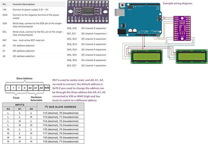 3PCS TCA9548A IIC I2C Multiplexer Breakout Board 8 Channel Expansion Board for Chaining Modules Arduino
