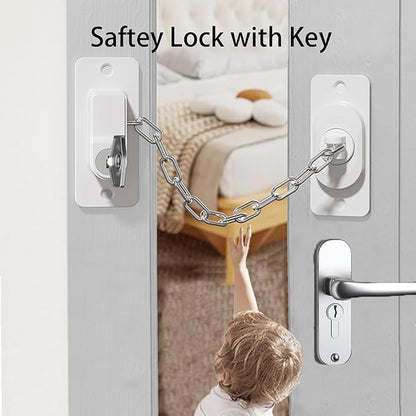 CMINGJ （2 Pack）Child Safety Locks, Adjustable Refrigerator Lock with Keys, for Fridge, Cabinets, Drawers, Dishwasher, Toilet and Child Safety Cabinet Lock, for Child,Kids and Toddlers