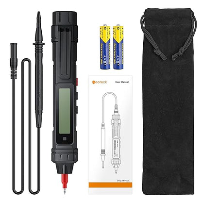 Neoteck 2 in 1 Pen Type Digital Multimeter Voltage Tester 4000 Counts Intelligent TRMS Multimeter Non-Contact Voltmeter for Testing AC/DC Voltage Resistance Continuity Capacitance Diode Live Wire
