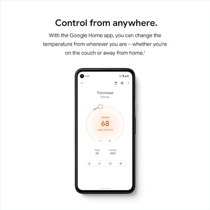 Google Nest Thermostat - Smart Thermostat for Home - Programmable Wifi Thermostat - Fog