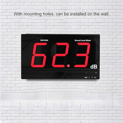 Hilitand Decibel Meter Sound Level Reader 18in LCD Display Classroom Noise Meter Wall Mounted Decibel Reader