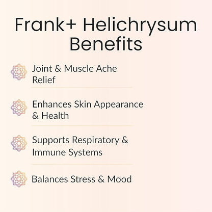 Vitality Extracts Frank+ Helichrysum Essential Oil Blend - 30ml Spray Bottle, Frankincense Boswellia Seratta, Aromatherapy, Soft Skin, Relief from Daily Aches & Soreness, Natural