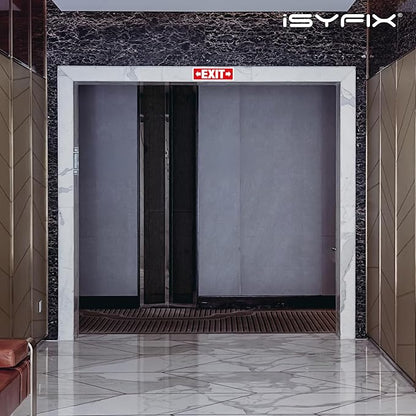 iSYFIX Exit Signs 2 Pack 12x4 Inch with Directional Right & Left Arrows - Rust Free Aluminum, Laminated for UV, Weather, Scratch Resistance - Ideal for Offices, Schools, Theaters, Restaurants