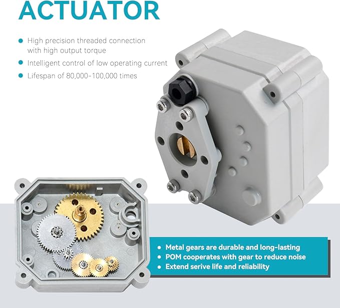 BACOENG 2 Way Motorized Ball Valve, 1 Inch DN25 Electrical Ball Valve, 110VAC Stainless Steel Electric Water Valve