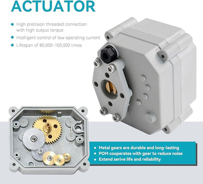 BACOENG 2 Way Motorized Ball Valve, 1 Inch DN25 Electrical Ball Valve, 110VAC Stainless Steel Electric Water Valve