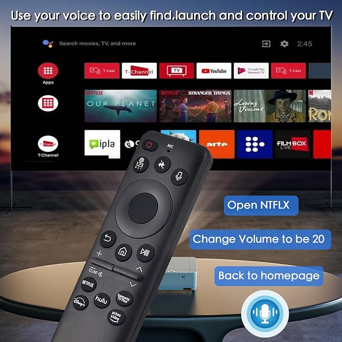 [2025 Model] VG-TM2560EN for Samsung Smart TV Remote:AI Smart Voice Control for All 2019 to 2025 Samsung,Replacement for The Frame TV/Crystal UHD/QLED/NEO QLED/Curved 4K 8K Televions