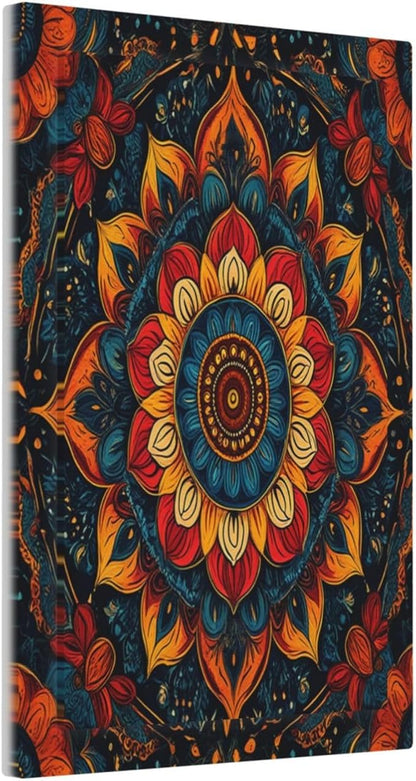Boho Colorful Mandala 1-Gang No Device Blank Wallplate Electrical Light Switch Covers Decorative Receptacle Face Plate Cover for Bathroom 5 X 3 IN