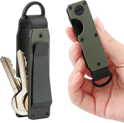 Key Organizer With Key-Handle,Compact Met-allic Key Holder,Met-allic Key-Organizer,Smart Keychain Secures 1-5 Keys