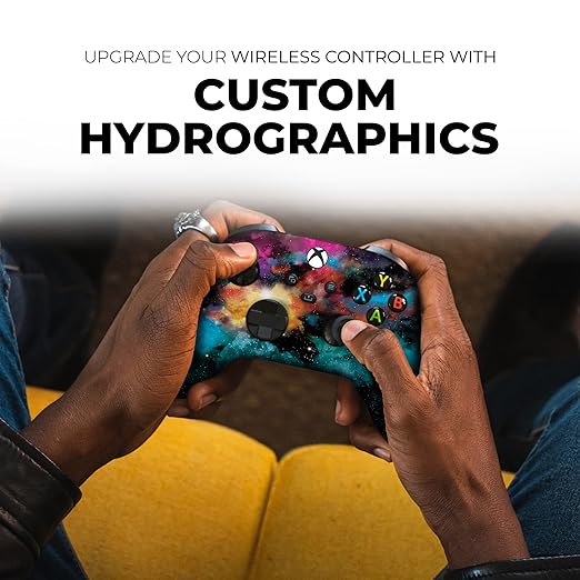 DreamController Galaxy Custom X-box Controller Wireless compatible with X-box One/X-box Series X/S Proudly Customized in USA with Permanent HYDRO-DIP Printing (NOT JUST A SKIN)