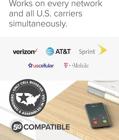 weBoost Home Complete | Powerful Multi-Carrier Cell Phone Signal Booster for 5G & 4G LTE | Simultaneous support for all U.S. Carriers - Verizon, AT&T, T-Mobile & more (model# 470145), DIY