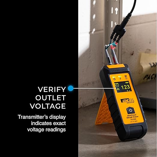 Ideal Electrical SureTrace Pro Circuit Tracer (61-950) 0-600 Volts AC/DC with Built-in Continuity Test, Amperage and Voltage Measurement, and Receptacle Testing — Find Breakers, Faults, and More
