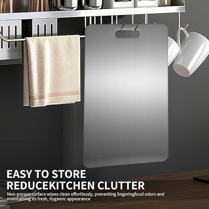 Katuchef Titanium Cutting Board 2025 New Upgrade Pure Titanium Cutting Boards for Kitchen Double Sided Cutting Boards Non Toxic,Hygiene Durable Chopping Board Suitable for Dishwasher Safe (3PC:S+M+L)
