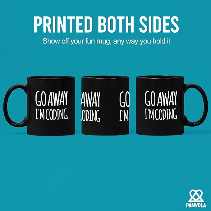 Go Away I'm Coding Coder Computer Programming Programmer Student Graduation Birthday Valentines Christmas Drinkware Novelty Coffee Ceramic Mug 11 oz Black