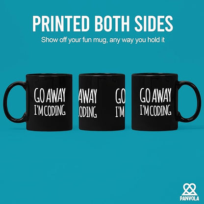 Go Away I'm Coding Coder Computer Programming Programmer Student Graduation Birthday Valentines Christmas Drinkware Novelty Coffee Ceramic Mug 11 oz Black