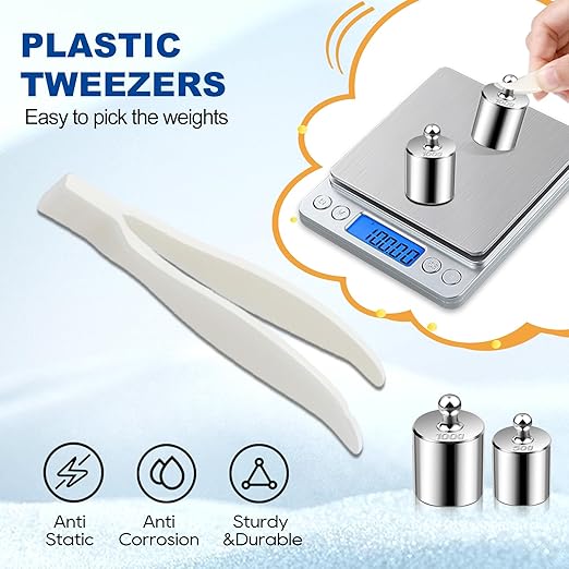UCEC Calibration Weights for Digital Scale, Scale Weights Calibration Weights Kit, 1g 2g 5g 10g 20g Gram Weight Set with Storage Box and Tweezer