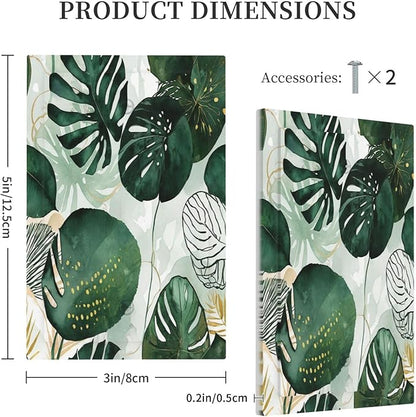 Light Switch Cover Plate Boho Tropical Leaves 1 Gang No Device Blank Electrical Wall Plates Faceplate Decorative Switch Plate for Bedroom Bathroom Decor
