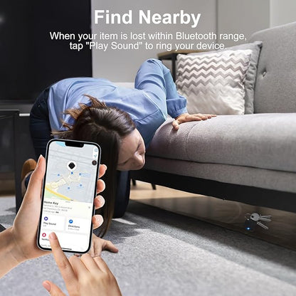 Bluetooth Tracker Tag 1 Pack, Work with Apple Find My (iOS Only, Not for Android), Item Finder for Keys, Backpack, Suitcase, Wallet, Luggage, Black