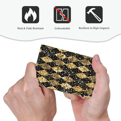 Gold Black Marble Geometric Plaid Glitter Light Switch Cover Plate 1 Gang No Device Blank Decorative Switch Plate Electrical Wall Plates Faceplate for Bedroom Bathroom Decor