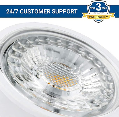 5W MR16 LED Landscape Light Bulbs, Low Voltage 12V 50W Halogen Replacement for Outdoor Landscape Spotlight and Indoor Track Light, GU5.3 Bi-Pin Base, Warm White 2700K, Non-Dimmable (Pack of 4)