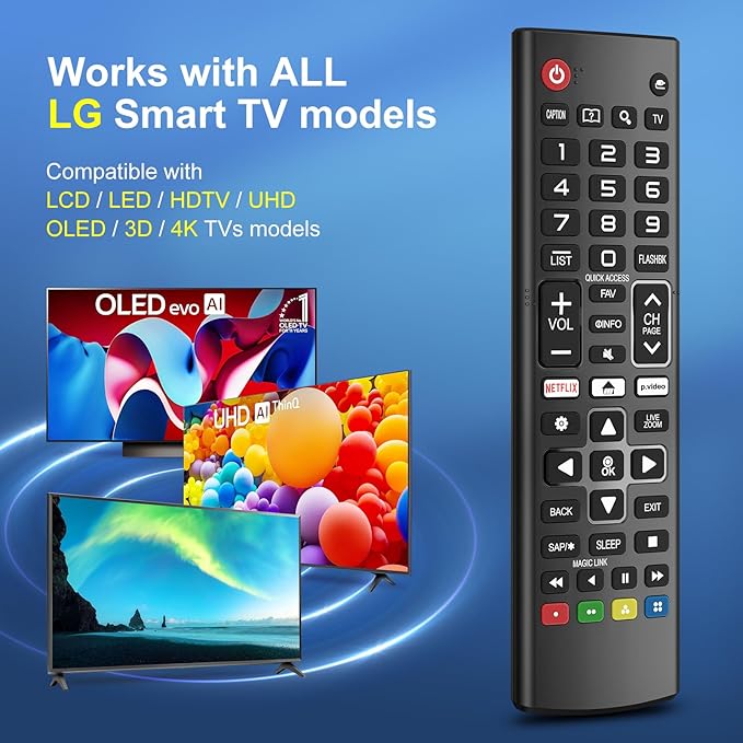 Universal for LG-TV-Remote-Control-Replacement,Compatible with All LG Smart TV Models (Pack of 3)