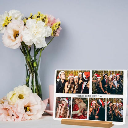 Custom Metal Photo Prints, Personalized Picture Frame with Your Photos, Customized Photo Gifts for Lovers, Couples, Family and Home Decor