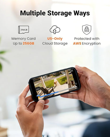 Anlapus A60 3MP 2K Window Security Camera, 4 x Plug-in WiFi Indoor Camera for Home Security, 5G/2.4G WiFi, Color Night Vision, Motion Detection, 24/7 Recording, Easy Install, US-Only Cloud Storage