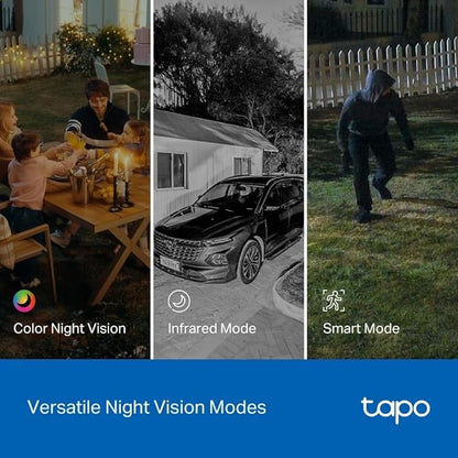 Tapo 2K 3MP Indoor/Outdoor Security Camera - Free Person/Motion/Cry Detection, Color Night Vision, IP65 Weatherproof, SD/Cloud Storage, Works w/Alexa & Google Assistant, HybridCam (2-Pack)