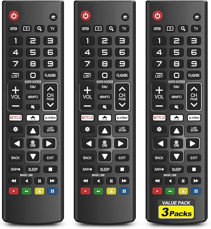 Universal for LG-TV-Remote-Control-Replacement,Compatible with All LG Smart TV Models (Pack of 3)