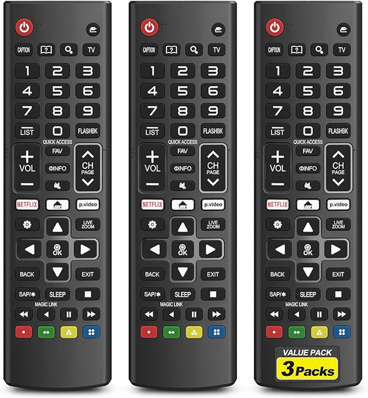 Universal for LG-TV-Remote-Control-Replacement,Compatible with All LG Smart TV Models (Pack of 3)