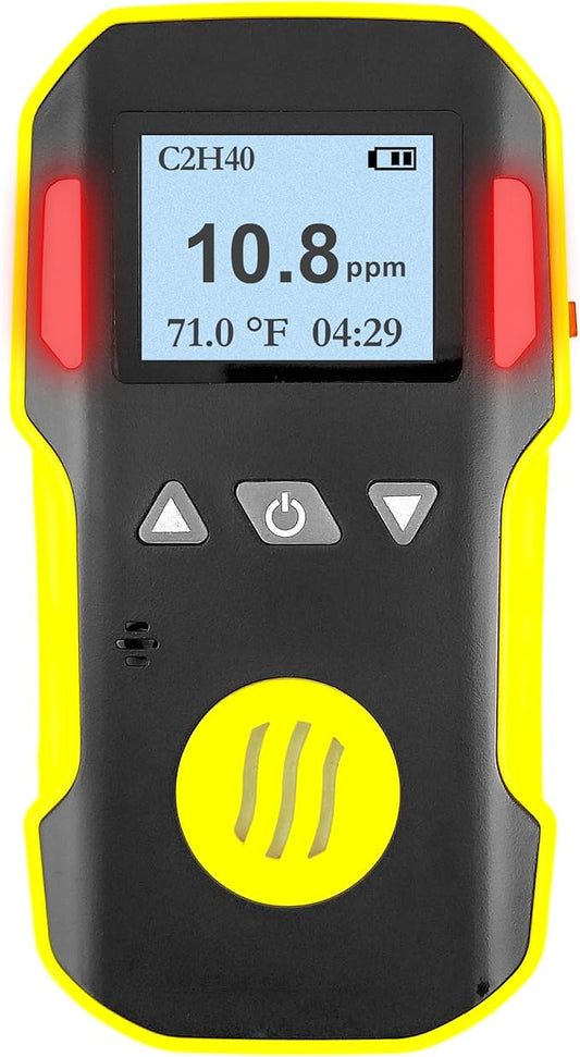 Ethylene Oxide ETO Detector by Forensics | USA NIST Calibration & Certificate | USB Recharge | Sound, Light and Vibration Alarms | 0-20 ppm C2H4O |