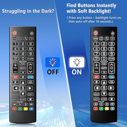 Backlit Remote for LG Smart TV, Universal Replacement for All LG TV Remote Control for Easy Nighttime Use.1-Year Warranty.