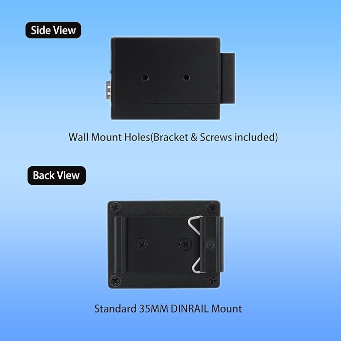 3 Port Gigabit PoE+ Switch with SFP Fiber Uplink Slot, Managed 2 PoE 30W 802.3at High-Power Ethernet Switch, Desktop/Wall-Mount Web Interface Configurable