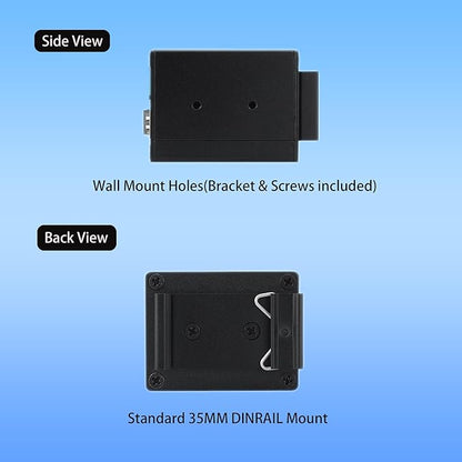 3 Port Gigabit PoE+ Switch with SFP Fiber Uplink Slot, Managed 2 PoE 30W 802.3at High-Power Ethernet Switch, Desktop/Wall-Mount Web Interface Configurable