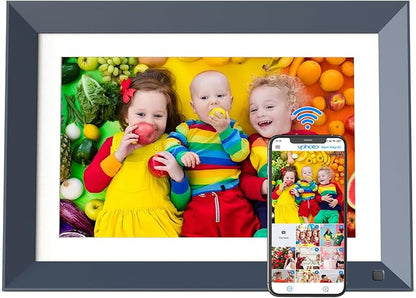 10.1-inch Digital Picture Frame WiFi-Photo-Frame - 16GB Smart Frame, IPS Touch Screen, Auto-Rotate, Slideshow, Load Photo Video from Phone to Digital Frame Via App Email, Free Cloud, Gifts for Mom Dad