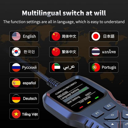 K1 obd2 Scanner,obd2 Scanner Diagnostic Tool,Car Code Reader for Check Engine Light, Real-Live Data, Freeze Frame with Colour Screen, Multilingual Plug & Play for All OBDII & EOBD Vehicles