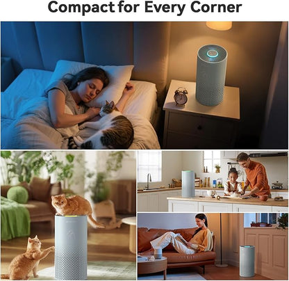 Afloia Air Purifier for Bedroom and Pets Home up to 880 Ft², 5-in-1 HEPA Air Filter Cleaner with Washable Pre-Filter, Removes Pet Hair, Odors, Dander & Allergies, Whisper-Quiet Sleep Mode-Kilo Pet