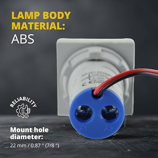 LED Voltage Display Panel Mount Volt Amp Meter, AD101-22VAMS 22mm Square Voltmeter and Ammeter, AC50-500V Voltage and 0-100A Current Meter, Blue (3 Pack)