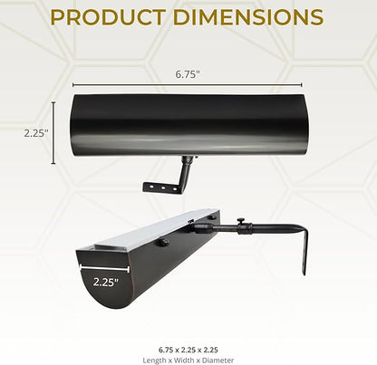 Royal Designs, Inc. Cordless Remote Control LED Picture Light, Dimmable with Timer Function, Oil Rubbed Bronze, 6.75 Inches, 2 Pack