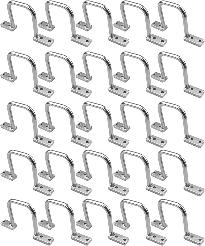 25Pcs 2 Inch D Rings, Aluminum Heavy Duty Distribution Rings for Managing and Organizing Electric Cables Wires, Silver