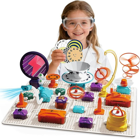 Gohero Circuits Science Kit，76 STEM Projects,Science Experiments for Kids with Fan, RGB Lights,Learning & Education toysKids Circuit Board for Kids(586 Projects+)