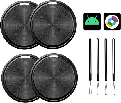 Air Tags-4 Pack Android Tracker Tag Works with Google Find Hub App(Android Only), Loud Sound, Replaceable Battery, for Keys, Suitcase, Backpack, Luggage, Wallet