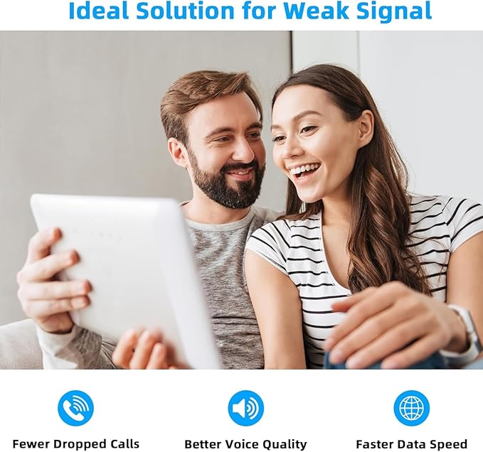 Cell Phone Booster for Home, Up to 6000 Sq.Ft,Cell Phone Signal Booster with 2 Indoor Antennas for Band 66/2/4/5/12/17/13/25
