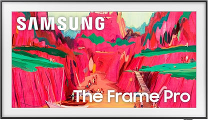 Samsung 85" The Frame Pro 4K Neo QLED Smart TV (2025) with Modern White Customizable Bezel & Music Frame Smart Speaker with Dolby Atmos