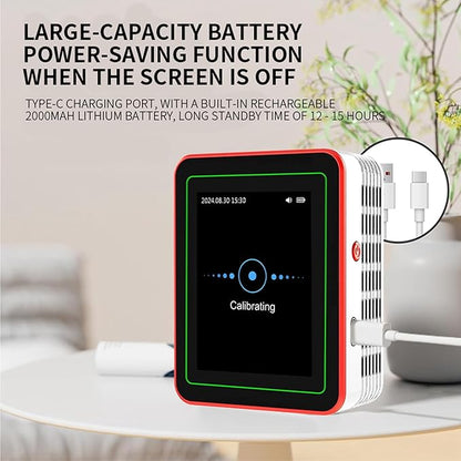 AUNMAS Air Quality Monitor Indoor, CO2 TVOC HCHO PM2.5 PM10 Temp Humid Detect Tester Meter for Home Hotel Office Car