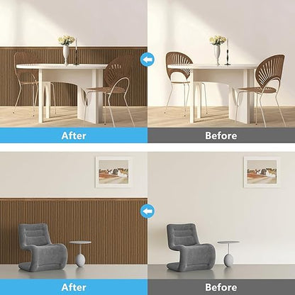 Art3d Wainscoting Wall Panel Kit, 37.8" Tall Beadboard Panels for Walls, Polystyrene Board and Batten Wall Panel Kit, Easy DIY Decorative Trim for Living Room, Kitchen, Bedroom – Covers 31 Sq.Ft