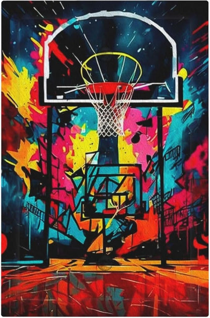 Decorative Light Switch Plate Covers Colorful Graffiti Basketball Sport Basket Hippie 1 Gang No Device Single Blank Outlet Covers Wall Plate Light Switch Cover Plate Faceplate for Home Decor